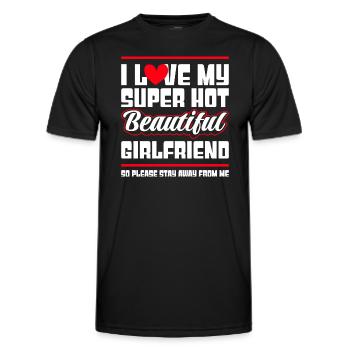 Ich Liebe Meine Freundin Paare Freund Geschenkidee - Männer Funktions-T-Shirt - Schwarz - Vorne - AI Model Male 178 dark (178cm)