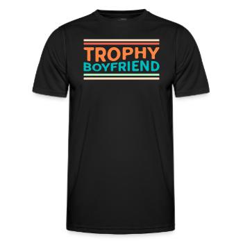 Boyfriend Couples Love Relationship Partner Gift Idea - Men's Functional T-Shirt - black - Front - AI Model Male 178 dark (178cm)