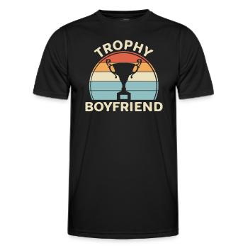 Boyfriend Couples Love Relationship Partner Gift Idea - Men's Functional T-Shirt - black - Front - AI Model Male 178 dark (178cm)
