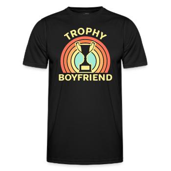 Idée cadeau de partenaire de relation amoureuse de couples de petit ami - T-shirt sport Homme - noir - Devant - AI Model Male 178 dark (178cm)