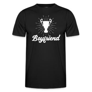 Idée cadeau de partenaire de relation amoureuse de couples de petit ami - T-shirt sport Homme - noir - Devant - AI Model Male 178 dark (178cm)