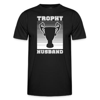 Husband Groom Marriage Wedding Gift Idea - Men's Functional T-Shirt - black - Front - AI Model Male 178 dark (178cm)