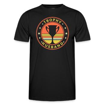 Ehemann Bräutigam Heirat Hochzeit Geschenkidee - Männer Funktions-T-Shirt - Schwarz - Vorne - AI Model Male 178 dark (178cm)