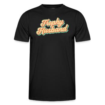 Ehemann Ehe Männer Geschenkidee Heirat Hochzeit - Männer Funktions-T-Shirt - Schwarz - Vorne - AI Model Male 178 dark (178cm)
