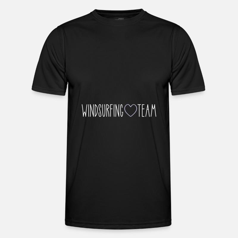 Windsurfing Team Heart - Men's Functional T-Shirt - black