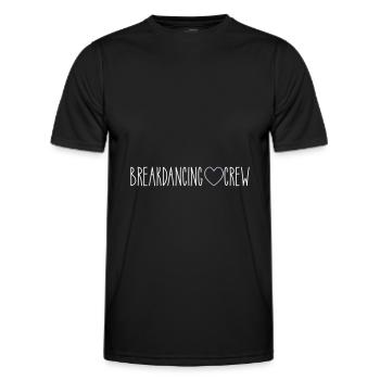 Breakdancing Crew Herz - Männer Funktions-T-Shirt - Schwarz - Vorne - AI Model Male 178 dark (178cm)