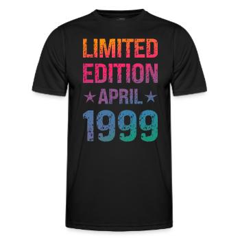 Limited Edition 25 Geburtstag Party Jahrgang 1999 - Männer Funktions-T-Shirt - Schwarz - Vorne - AI Model Male 178 dark (178cm)