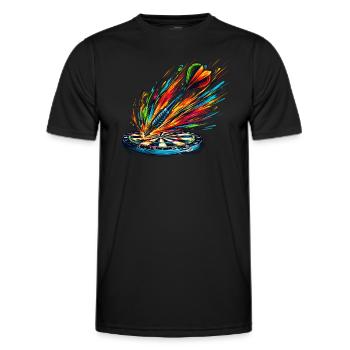 Fléchettes Splash - T-shirt sport Homme - noir - Devant - AI Model Male 178 dark (178cm)