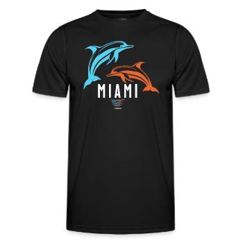 Miami - T-shirt sport Homme - noir - Devant - AI Model Male 178 dark (178cm)