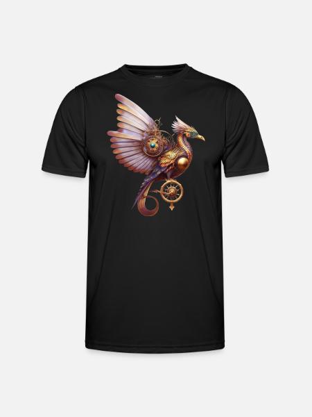 Steampunk Series: The Steambird 2 - Men's Functional T-Shirt - black