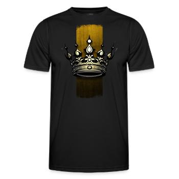 Königliche Eleganz: Kronen-Design - Männer Funktions-T-Shirt - Schwarz - Vorne - AI Model Male 178 dark (178cm)