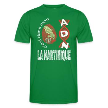 Idee cadeau La Martinique 972 c'est dans mon ADN - T-shirt sport Homme - vert - Devant - AI Model Male 178 dark (178cm)