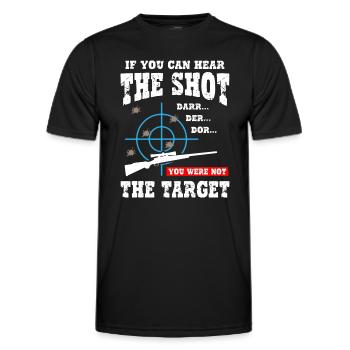 You Were Not The Target - Sniper - Männer Funktions-T-Shirt - Schwarz - Vorne - AI Model Male 178 dark (178cm)