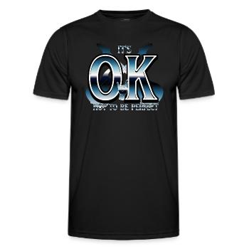 its OK not to be perfect Metal - Männer Funktions-T-Shirt - Schwarz - Vorne - AI Model Male 178 dark (178cm)