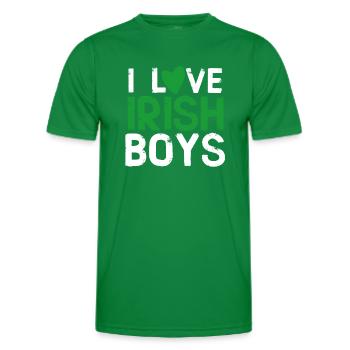Ich liebe Irish Boy Gift - Männer Funktions-T-Shirt - Kelly Green - Vorne - AI Model Male 178 dark (178cm)