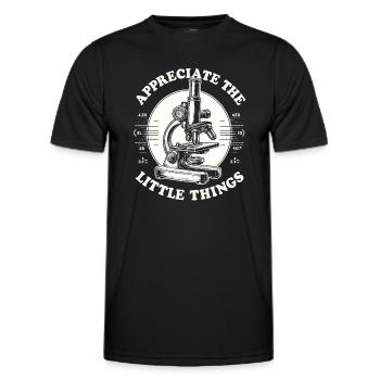 Microscope - T-shirt sport Homme - noir - Devant - AI Model Male 178 dark (178cm)
