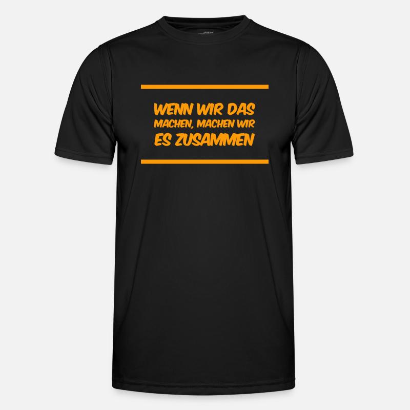 nur mit dir - Männer Funktions-T-Shirt - Schwarz