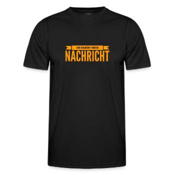 es gibt Post - Männer Funktions-T-Shirt - Schwarz - Vorne - AI Model Male 178 dark (178cm)