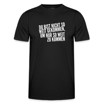 bleib nicht stehen - Männer Funktions-T-Shirt - Schwarz - Vorne - AI Model Male 178 dark (178cm)