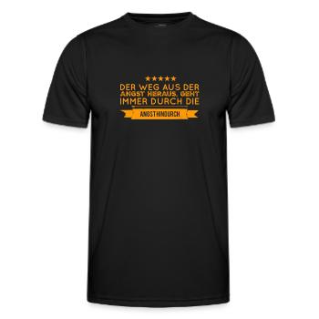 Angst ist Heilung - Männer Funktions-T-Shirt - Schwarz - Vorne - AI Model Male 178 dark (178cm)
