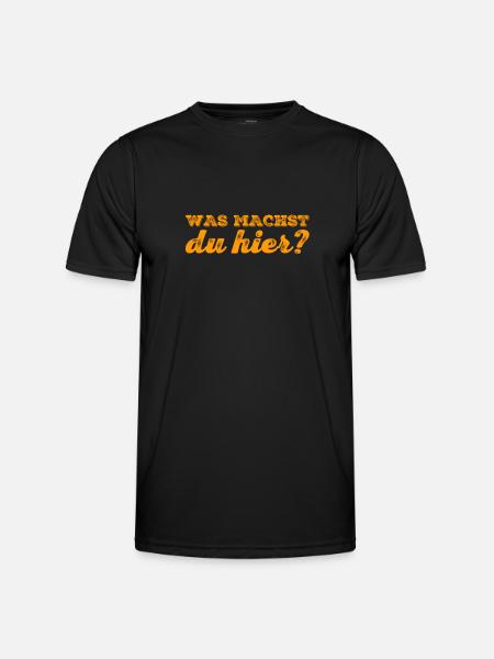 was geht ab? - Männer Funktions-T-Shirt - Schwarz