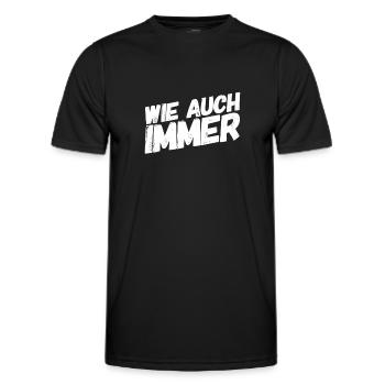 es ist egal - Männer Funktions-T-Shirt - Schwarz - Vorne - AI Model Male 178 dark (178cm)