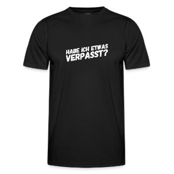 bin ich zu spät? - Männer Funktions-T-Shirt - Schwarz - Vorne - AI Model Male 178 dark (178cm)