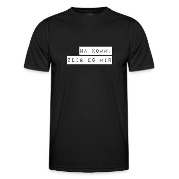 komm zeig her - Männer Funktions-T-Shirt - Schwarz - Vorne - AI Model Male 178 dark (178cm)
