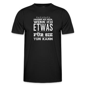 fragen Sie mich - Männer Funktions-T-Shirt - Schwarz - Vorne - AI Model Male 178 dark (178cm)