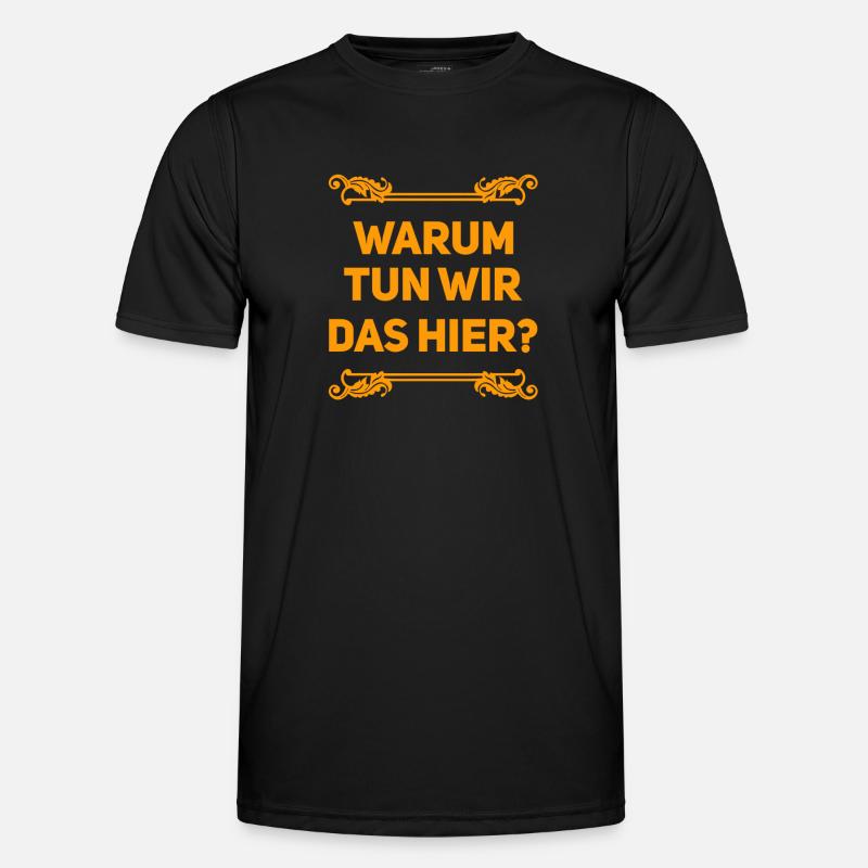 muss das wirklich sein? - Männer Funktions-T-Shirt - Schwarz