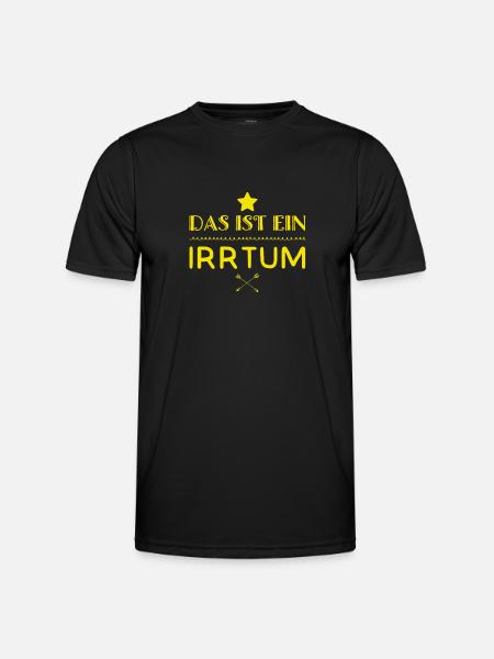 irren ist menschlich - Männer Funktions-T-Shirt - Schwarz
