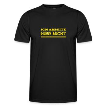 hier ist nicht mein Job - Männer Funktions-T-Shirt - Schwarz - Vorne - AI Model Male 178 dark (178cm)