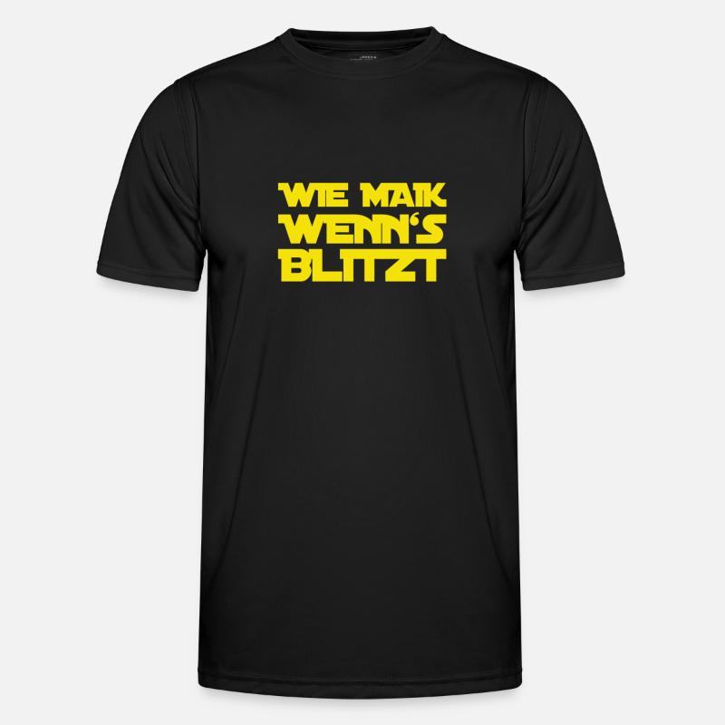 ich bin geschockt - Männer Funktions-T-Shirt - Schwarz