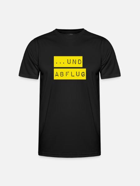 auf geht`s - Männer Funktions-T-Shirt - Schwarz