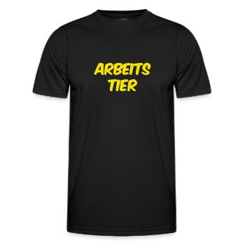 Arbeitstier - Männer Funktions-T-Shirt - Schwarz - Vorne - AI Model Male 178 dark (178cm)