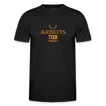 ich bin ein Arbeitstier - Männer Funktions-T-Shirt - Schwarz - Vorne - AI Model Male 178 dark (178cm)