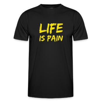 Leben bedeutet Schmerz - Männer Funktions-T-Shirt - Schwarz - Vorne - AI Model Male 178 dark (178cm)