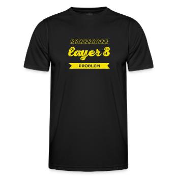 Problem with Layer 8 - Men's Functional T-Shirt - black - Front - AI Model Male 178 dark (178cm)