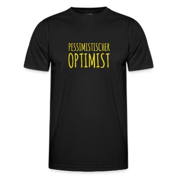 ein neuer pessimistischer Optimist - Männer Funktions-T-Shirt - Schwarz - Vorne - AI Model Male 178 dark (178cm)
