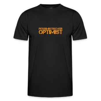 mal wieder ein pessimistischer Optimist - Männer Funktions-T-Shirt - Schwarz - Vorne - AI Model Male 178 dark (178cm)