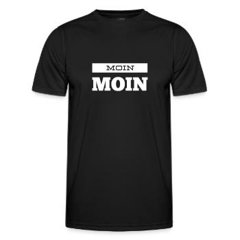 viele liebe Grüße - Männer Funktions-T-Shirt - Schwarz - Vorne - AI Model Male 178 dark (178cm)