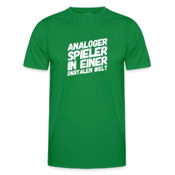 analog player - Men's Functional T-Shirt - kelly green - Front - AI Model Male 178 dark (178cm)