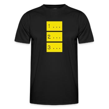 Compte à rebours - T-shirt sport Homme - noir - Devant - AI Model Male 178 dark (178cm)