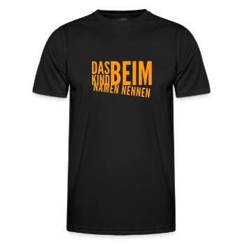 I call a spade a spade - Men's Functional T-Shirt - black - Front - AI Model Male 178 dark (178cm)
