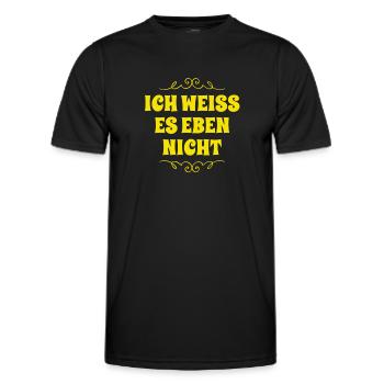 no plan - Men's Functional T-Shirt - black - Front - AI Model Male 178 dark (178cm)