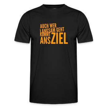 Je prends mon temps - T-shirt sport Homme - noir - Devant - AI Model Male 178 dark (178cm)