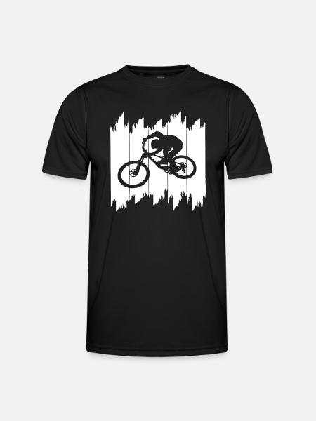 biken downhill bmx - Männer Funktions-T-Shirt - Schwarz