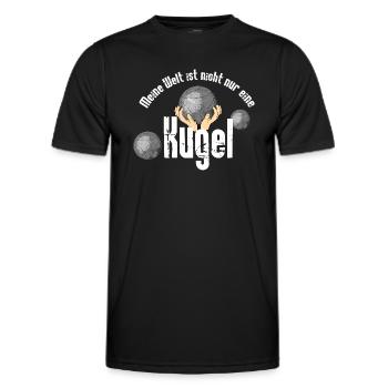 Boule..meine Welt ist nicht nur eine Kugel - Männer Funktions-T-Shirt - Schwarz - Vorne - AI Model Male 178 dark (178cm)