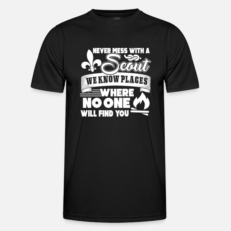Scouting Never Mess With A Scout - Men's Functional T-Shirt - black