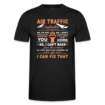 Air Traffic Controller Air Traffic Control - Men's Functional T-Shirt - black - Front - AI Model Male 178 dark (178cm)